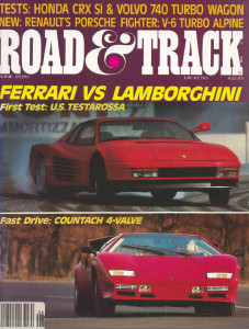 ROAD & TRACK 1985 JUNE - GARTRAC, TESTAROSSA, Mk 7